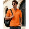 image:imageMAGCOMSEN Mens Henley Short Sleeve Shirt Moisture Wicking Lightweight Cotton TShirts Casual Summer Basic Tee Shirt31 Orange