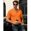 image:imageMAGCOMSEN Mens Henley Short Sleeve Shirt Moisture Wicking Lightweight Cotton TShirts Casual Summer Basic Tee Shirt31 Orange