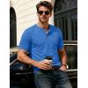 image:imageMAGCOMSEN Mens Henley Short Sleeve Shirt Moisture Wicking Lightweight Cotton TShirts Casual Summer Basic Tee Shirt32 Sea Bluecotton Blend