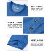image:imageMAGCOMSEN Mens Henley Short Sleeve Shirt Moisture Wicking Lightweight Cotton TShirts Casual Summer Basic Tee Shirt32 Sea Bluecotton Blend