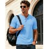 image:imageMAGCOMSEN Mens Henley Short Sleeve Shirt Moisture Wicking Lightweight Cotton TShirts Casual Summer Basic Tee Shirt33 Waterfall Blue