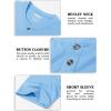 image:imageMAGCOMSEN Mens Henley Short Sleeve Shirt Moisture Wicking Lightweight Cotton TShirts Casual Summer Basic Tee Shirt33 Waterfall Blue