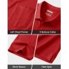 image:imageMAGCOMSEN Mens Polo Shirts Short Sleeve Cotton Pique Golf Shirts with Pocket Casual Performance Moisture Wicking Polos5 Red