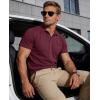 image:imageMAGCOMSEN Mens Polo Shirts Short Sleeve Cotton Pique Golf Shirts with Pocket Casual Performance Moisture Wicking Polos6 Burgundy