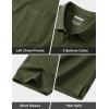 image:imageMAGCOMSEN Mens Polo Shirts Short Sleeve Cotton Pique Golf Shirts with Pocket Casual Performance Moisture Wicking PolosArmy Green