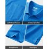 image:imageMAGCOMSEN Mens Polo Shirts Short Sleeve Cotton Pique Golf Shirts with Pocket Casual Performance Moisture Wicking PolosAzure