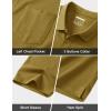 image:imageMAGCOMSEN Mens Polo Shirts Short Sleeve Cotton Pique Golf Shirts with Pocket Casual Performance Moisture Wicking PolosBrown