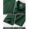 image:imageMAGCOMSEN Mens Polo Shirts Short Sleeve Cotton Pique Golf Shirts with Pocket Casual Performance Moisture Wicking PolosDark Green