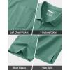 image:imageMAGCOMSEN Mens Polo Shirts Short Sleeve Cotton Pique Golf Shirts with Pocket Casual Performance Moisture Wicking PolosGray Green