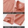image:imageMAGCOMSEN Mens Polo Shirts Short Sleeve Cotton Pique Golf Shirts with Pocket Casual Performance Moisture Wicking PolosGray Pink