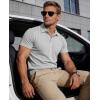 image:imageMAGCOMSEN Mens Polo Shirts Short Sleeve Cotton Pique Golf Shirts with Pocket Casual Performance Moisture Wicking PolosLite Gray