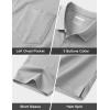 image:imageMAGCOMSEN Mens Polo Shirts Short Sleeve Cotton Pique Golf Shirts with Pocket Casual Performance Moisture Wicking PolosLite Gray