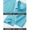 image:imageMAGCOMSEN Mens Polo Shirts Short Sleeve Cotton Pique Golf Shirts with Pocket Casual Performance Moisture Wicking PolosSky Blue