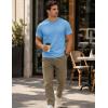 image:imageMAGCOMSEN Mens TShirts Short Sleeve UPF 50 Lightweight Moisture Wicking Basic Crewneck Casual Summer Cooling T ShirtBlue
