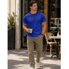 image:imageMAGCOMSEN Mens TShirts Short Sleeve UPF 50 Lightweight Moisture Wicking Basic Crewneck Casual Summer Cooling T ShirtColor Blue
