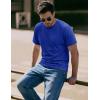 image:imageMAGCOMSEN Mens TShirts Short Sleeve UPF 50 Lightweight Moisture Wicking Basic Crewneck Casual Summer Cooling T ShirtColor Blue
