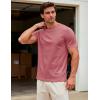 image:imageMAGCOMSEN Mens TShirts Short Sleeve UPF 50 Lightweight Moisture Wicking Basic Crewneck Casual Summer Cooling T ShirtGray Pink
