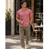 image:imageMAGCOMSEN Mens TShirts Short Sleeve UPF 50 Lightweight Moisture Wicking Basic Crewneck Casual Summer Cooling T ShirtGray Pink
