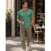 image:imageMAGCOMSEN Mens TShirts Short Sleeve UPF 50 Lightweight Moisture Wicking Basic Crewneck Casual Summer Cooling T ShirtGrey Green