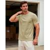 image:imageMAGCOMSEN Mens TShirts Short Sleeve UPF 50 Lightweight Moisture Wicking Basic Crewneck Casual Summer Cooling T ShirtKhaki