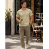 image:imageMAGCOMSEN Mens TShirts Short Sleeve UPF 50 Lightweight Moisture Wicking Basic Crewneck Casual Summer Cooling T ShirtKhaki
