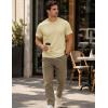 image:imageMAGCOMSEN Mens TShirts Short Sleeve UPF 50 Lightweight Moisture Wicking Basic Crewneck Casual Summer Cooling T ShirtLight Apricot