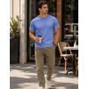 image:imageMAGCOMSEN Mens TShirts Short Sleeve UPF 50 Lightweight Moisture Wicking Basic Crewneck Casual Summer Cooling T ShirtLight Blue