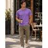 image:imageMAGCOMSEN Mens TShirts Short Sleeve UPF 50 Lightweight Moisture Wicking Basic Crewneck Casual Summer Cooling T ShirtLight Purple