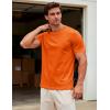 image:imageMAGCOMSEN Mens TShirts Short Sleeve UPF 50 Lightweight Moisture Wicking Basic Crewneck Casual Summer Cooling T ShirtOrange