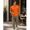 image:imageMAGCOMSEN Mens TShirts Short Sleeve UPF 50 Lightweight Moisture Wicking Basic Crewneck Casual Summer Cooling T ShirtOrange