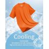 image:imageMAGCOMSEN Mens TShirts Short Sleeve UPF 50 Lightweight Moisture Wicking Basic Crewneck Casual Summer Cooling T ShirtOrange