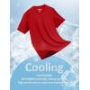 image:imageMAGCOMSEN Mens TShirts Short Sleeve UPF 50 Lightweight Moisture Wicking Basic Crewneck Casual Summer Cooling T ShirtTomato Red