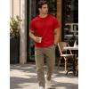 image:imageMAGCOMSEN Mens TShirts Short Sleeve UPF 50 Lightweight Moisture Wicking Basic Crewneck Casual Summer Cooling T ShirtTomato Red