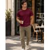image:imageMAGCOMSEN Mens TShirts Short Sleeve UPF 50 Lightweight Moisture Wicking Basic Crewneck Casual Summer Cooling T ShirtWine Red