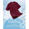 image:imageMAGCOMSEN Mens TShirts Short Sleeve UPF 50 Lightweight Moisture Wicking Basic Crewneck Casual Summer Cooling T ShirtWine Red