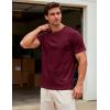 image:imageMAGCOMSEN Mens TShirts Short Sleeve UPF 50 Lightweight Moisture Wicking Basic Crewneck Casual Summer Cooling T ShirtWine Red