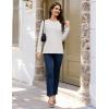 image:imageMAGCOMSEN Womens Cotton LongSleeve CrewNeck TShirt ClassicFit Shirt Soft Breathable Casual Tee Basic TopsAwhite