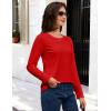 image:imageMAGCOMSEN Womens Cotton LongSleeve CrewNeck TShirt ClassicFit Shirt Soft Breathable Casual Tee Basic TopsBred