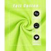 image:imageMAGCOMSEN Womens Cotton LongSleeve CrewNeck TShirt ClassicFit Shirt Soft Breathable Casual Tee Basic TopsFluorescent Green