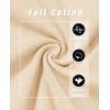 image:imageMAGCOMSEN Womens Cotton LongSleeve CrewNeck TShirt ClassicFit Shirt Soft Breathable Casual Tee Basic TopsLight Apricot