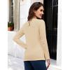 image:imageMAGCOMSEN Womens Cotton LongSleeve CrewNeck TShirt ClassicFit Shirt Soft Breathable Casual Tee Basic TopsLight Apricot