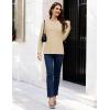image:imageMAGCOMSEN Womens Cotton LongSleeve CrewNeck TShirt ClassicFit Shirt Soft Breathable Casual Tee Basic TopsLight Apricot