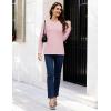 image:imageMAGCOMSEN Womens Cotton LongSleeve CrewNeck TShirt ClassicFit Shirt Soft Breathable Casual Tee Basic TopsLight Pink