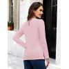 image:imageMAGCOMSEN Womens Cotton LongSleeve CrewNeck TShirt ClassicFit Shirt Soft Breathable Casual Tee Basic TopsLight Pink