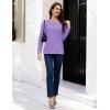 image:imageMAGCOMSEN Womens Cotton LongSleeve CrewNeck TShirt ClassicFit Shirt Soft Breathable Casual Tee Basic TopsLight Purple