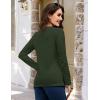 image:imageMAGCOMSEN Womens Cotton LongSleeve CrewNeck TShirt ClassicFit Shirt Soft Breathable Casual Tee Basic TopsZarmy Green