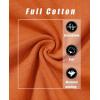image:imageMAGCOMSEN Womens Cotton LongSleeve CrewNeck TShirt ClassicFit Shirt Soft Breathable Casual Tee Basic TopsZdeep Orange