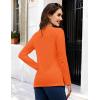 image:imageMAGCOMSEN Womens Cotton LongSleeve CrewNeck TShirt ClassicFit Shirt Soft Breathable Casual Tee Basic TopsZorange