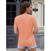 image:imageMAGCOMSEN Womens Cotton T Shirt VNeck Short Sleeve Shirt ClassicFit Casual Breathable Tee Summer Basic TopsApricot