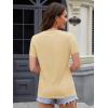 image:imageMAGCOMSEN Womens Cotton T Shirt VNeck Short Sleeve Shirt ClassicFit Casual Breathable Tee Summer Basic TopsLight Apricot
